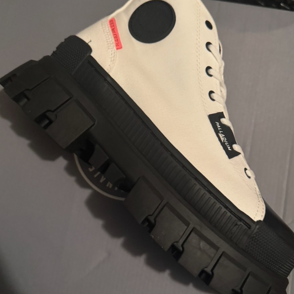 Palladium White and Black Women's Shoes
